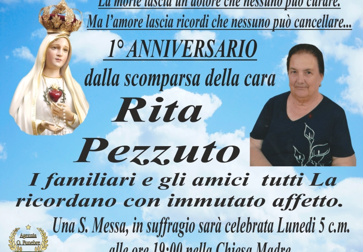 anniversario rita pezzuto 